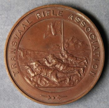 Transvaal Rifle Association South Africa bronze Prize medal