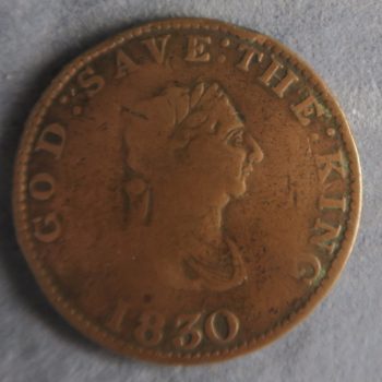 Isle of Man Half Penny Token 1830 For Public Accommodation