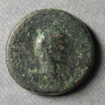 Portrait of Divus Augustus on Roman provincial bronze coin