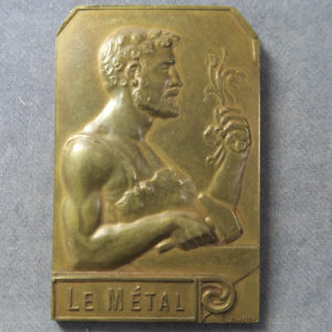 Le Metal medal 1906 bronze plaque medal visit of London Council to Paris