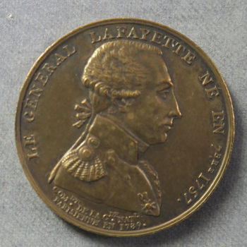Art Deco bronze medal France Exposition Coloniale Paris 1931 Lafayette