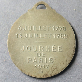 Washington - Lafayette medal - Journee a Paris 1917 by Gaston Lavrillier
