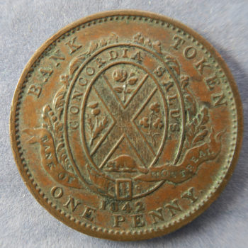 Province of Canada Bank of Montreal penny Token 1842