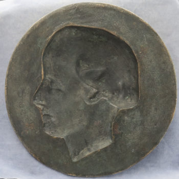 Bronze cast portrait of John Lemoinne by Juliette Dubufe France
