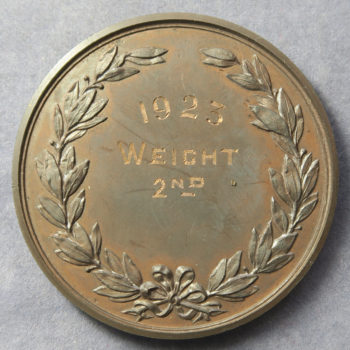 University of London Athletic Union 1923 medal bronze