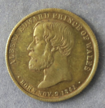 Recovery of Prince of Wales celebrations at St Paul's cathedral 1872 farthing size medal, counter
