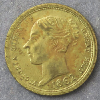 Nottingham Beechcroft & Son token Victoria 1862 farthing size