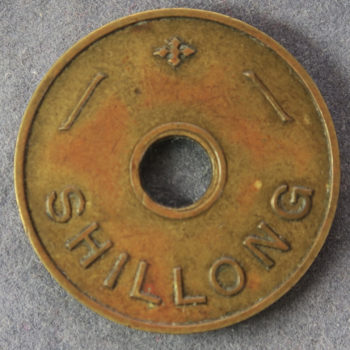 India Token Assam. Soldiers Club Shillong 4 Annas - WW2 period military