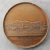 International Forestry Exhibitipn Edinburgh 1884 bronze prize medal - city view - to D L Simmonds for essay on Timber supplies in UK