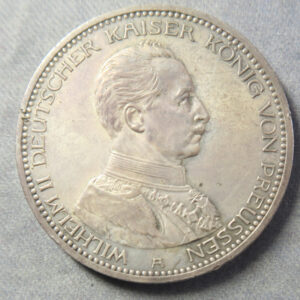 Prussia 5 Mark 1913A - crown size silver coin