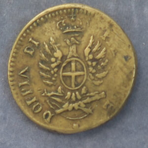 Italian brass coin weight to weigh gold Doppia di Savoy