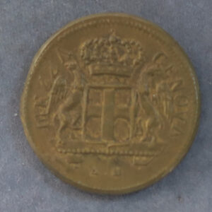 Italian brass coin weight to weigh gold Genoa 48 Lire