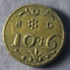 British brass coin weight to weigh Half Guinea - SnD 10 6 Withers 1657 from the set made by Owen, Birmingham