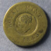 British brass coin weight to weigh Half Sovereign Withers 2558b 1843 Victoria