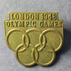 Olympic Games London 1948 Unofficial pin badge brass no maker's name