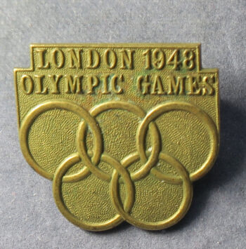 Olympic Games London 1948 Unofficial pin badge brass no maker's name