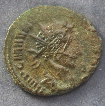 Roman Empire, base silver Antoninianus Quintillus 270AD Laetitia