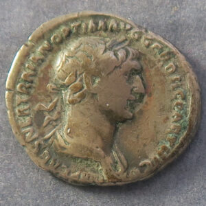 Roman Empire, Trajan 98-117 silver denarius Cos VI Felicitas