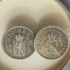 Norway 10 ore 1897 patr mde into broach - coin jewellery
