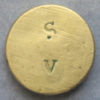 GB 5 Shilling (crown), V S incuse brass coin weight 29.79gm pre 1816 recoinage