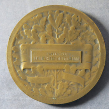 France, Ministere de la Guerre War Dept souvenir medal by Morlon - from General Maurin to General Laure 1934-35