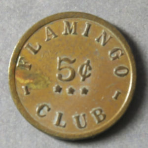 Flamingo Club 5 cent token - NATO base at Naples Italy post 1945