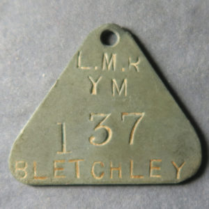 GB L.M.R. YM Bletchley London Midland Railway tool / pay check