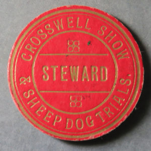 Crosswell Show & Sheep Dog Trials Steward badge
