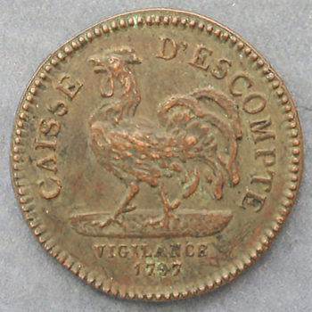 France token / jeton -Caise d'Escompte 1797 savings bank