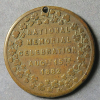 Ireland Daniel O'Connell brass medal / token 1882 National memorial celebrations