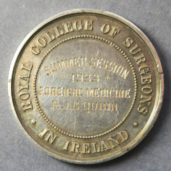Ireland Royal College of Surgeons - Richard Carmichael silver medal 1933
