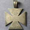 Heavy silver cross medal, engraved Silver Wedding June 28th 1885 WFG CMG