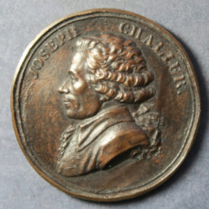 French Revolution medal bronze portrait of Joseph Chalier 1747-93 Lyon Jacobin