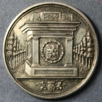 Netherlands silver medal, Memorial to the Printer Kuster at Haarlem 1823 by De Vries