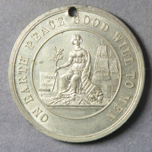 1856 Peace of Paris pewter medal - end of Crimea War