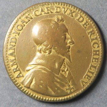 1634 France Cardinal Richalieu jeton medal rev. ship