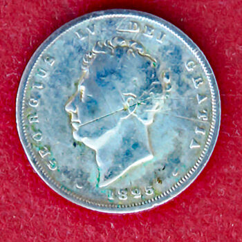 enamelled shilling 1826 George IV lion in 3 colours