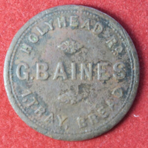 GB G Baines, Holyhead Road Tray Bread token ? Birmingham