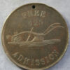Worcestershire Agricultural Corn Exchange Free Admission pass 1848 medal ticket