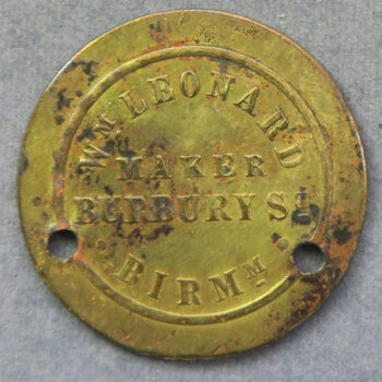Cleveland Miners & Quarry Mens Association Union badge / token maker Wm. Leonard