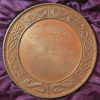Scotland Scottish Amateur Athletic Association 1889 bronze medal prize for 120 yd. hurdles