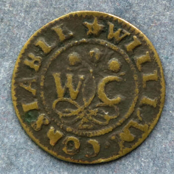 MB108002, Gloucestershire 47, Cirencester William Constable 1/2d 1668 token coin,