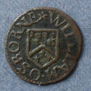 MB108020, Kent 11, Ashford, William Osborne 1/4d 1663 token