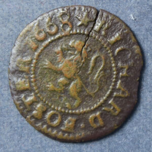 MB108028, Kent 23, Biddenden Richard Foster ½d 1668 token