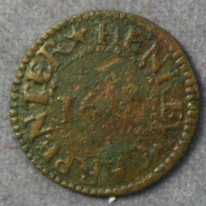 MB108040, Kent 49, Canterbury, Henrey Carpenter 1/4d 1658 token