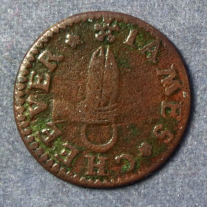 MB108043, Kent 50, Canterbury, James Cheever ½d 1663 token