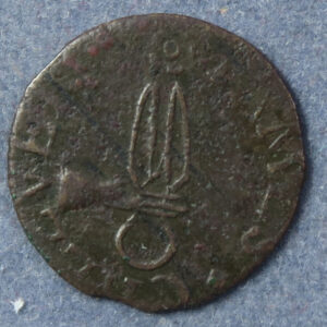 MB108045, Kent 52, Canterbury, James Cheever 1/4d 1662 token