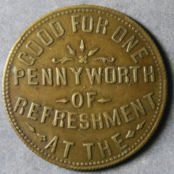Duke of Monmouth Penny refreshment token brass - Bridgewater, Somerset
