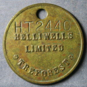 Glamorganshire Wales, Treforest Helliwells Limited brass tool check Cox 380