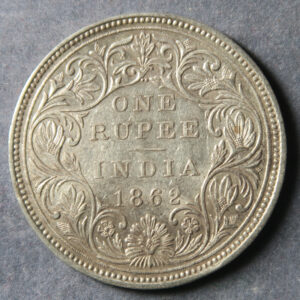British India India silver Rupee 1862 Bombay mint